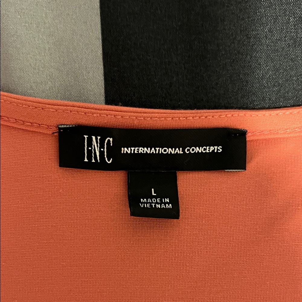 INC International Concepts Coral Puff Sleeve Blouse - Picture 3 of 3